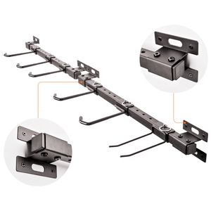 Portaoggetti per bici pieghevoli con espositori per casco supporto da parete supporto per bici appendiabiti portabiciclette per casa e Garage - Product Image 5