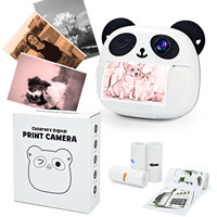 Nouvel appareil photo numérique instantané pour enfants, mini caméra HD 1080P de 2,4 pouces avec impression thermique, appareil photo portable mignon en forme de panda, jouet pour enfants, vente en gros