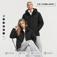 Veste de printemps unisexe avec logo personnalisé, imperméable 75D, doublure en graphène, fermeture éclair YKK, 6 couleurs, tailles S-4XL, vente en gros directe d'usine ODM