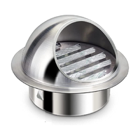 Couvercle de bouche d'aération murale de 4 pouces Grille d'échappement ronde en acier inoxydable Sortie d'aération murale Hotte de sécheuse