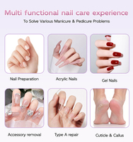 Perceuse à ongles sans fil portable multifonctionnelle de luxe populaire, rechargeable par USB, moteur à balais 0-45000 tr/min, outil professionnel en ABS