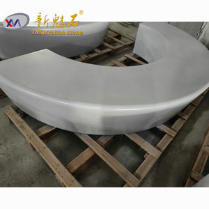Nueva Banco de Hormigón Prefabricado Curvo Gris Magic Stone C50 para Parque o Plaza al Aire Libre - Product Image 2