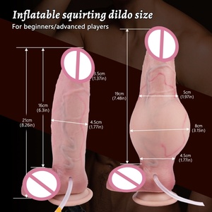 SXXY Soft Silicone Inflate & Ejaculating <b>Dildos</b> Realistic Large Inflatable Penis Plug Sex Toys for Adult Sex Pleasure - Product Image 3
