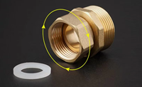 Raccord Réducteur Robuste en Laiton 1/2" NPT Femelle, Adaptateur Résistant aux Produits Chimiques Haute Pression