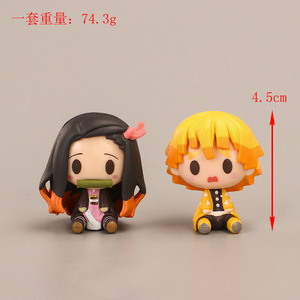 Figurine d'<span class=keywords><strong>action</strong></span> en PVC mignonne de 4,5 cm, 4 designs en un seul ensemble, pour les fans de l'anime Kamado Tanjirou, en cadeau - Product Image 3