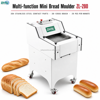 ZL-280 Mini Façonneuse à Pain Multifonction 0.55KW, Machine à Presser et Façonner la Pâte 1200g pour Toast, Hot-dogs, Boulangerie de Petite Taille