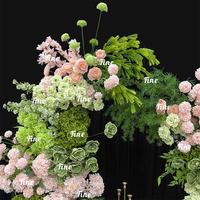 Arche de fleurs artificielles fines pour le printemps, Hortensia rose pour toile de fond de mariage, écologique, Saint-Valentin, Noël