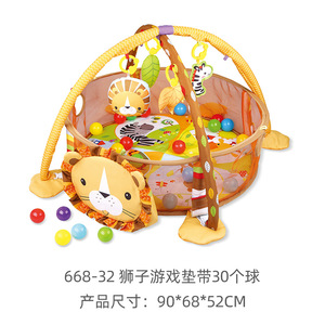 Baby Activity Gym Turtle Shape Play Mat 0-3 Months Interactive Music Cloth Toy For Crawling Development - Product Image 3