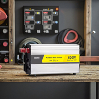 Convertitori auto solari a onda sinusoidale pura da 600W per Inverter di alimentazione al litio 12v convertitore 220v Inverter solari