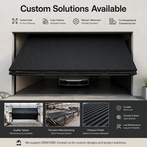 Porte de <span class=keywords><strong>garage</strong></span> pliante LIXON en aluminium noir sur mesure, à ouverture vers le haut, pour villa, <span class=keywords><strong>garage</strong></span> résidentiel - Product Image 5