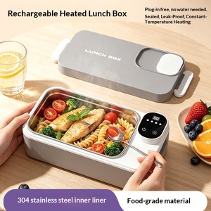 Boîte à <span class=keywords><strong>lunch</strong></span> <span class=keywords><strong>chauffante</strong></span> isotherme rechargeable en acier inoxydable 304, capacité 0,5 L - pour le bureau, l'extérieur et la famille - Product Image 2