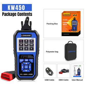 เครื่องมือวินิจฉัย OBD2 ยี่ห้อ KONNWEI สำหรับรถยนต์ VAG ยี่ห้อ VW และ Audi รองรับการรีเซ็ตระบบ ABS, ถุงลมนิรภัย, น้ำมันเครื่อง, EPB, DPF, SRS, TPMS พร้อมสแกนระบบเต็มรูปแบบ VAG COM - Product Image 1