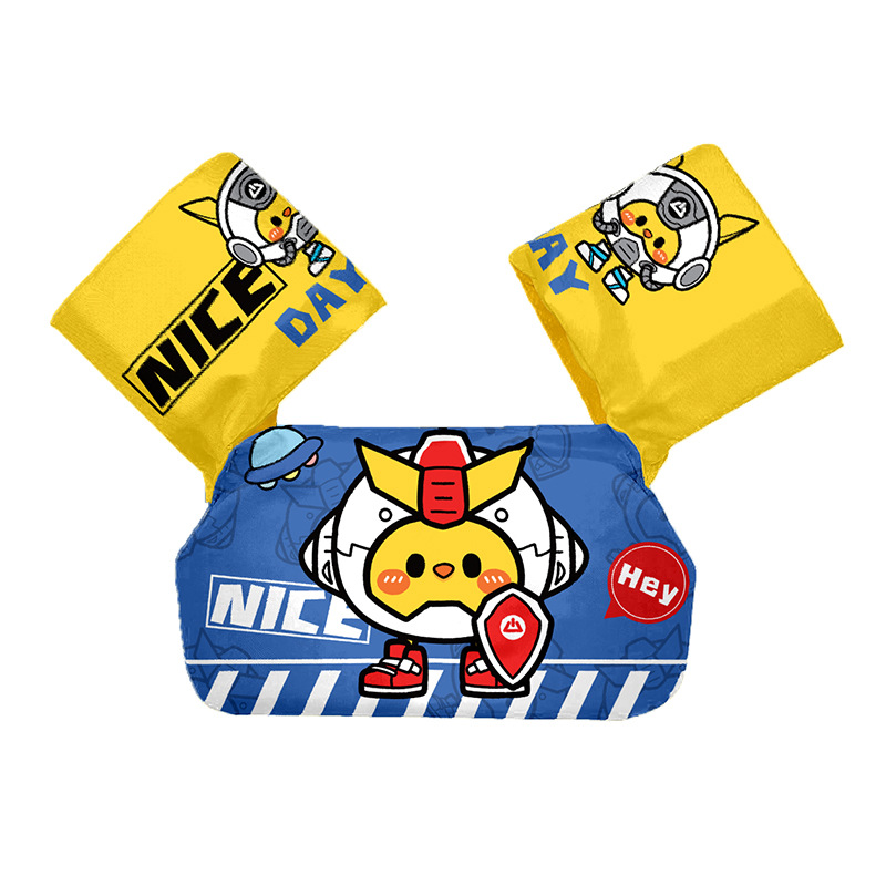 water-sleeve buoyancy jacket-yellow robot cartoon