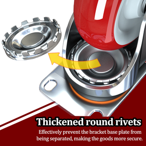 Doppel lager Industriel <span class=keywords><strong>Heavy</strong></span> <span class=keywords><strong>Duty</strong></span> Castor 330kg Laden 4/ 5/6/8 Zoll Pu Material Lenk rollen Lenk rolle für Wagen - Product Image 4