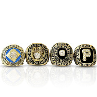 1909 1960 1971 1979 Christian Pittsburgh Pirates 4 Sets Baseball-Meisterschaftsringe aus Legierung Unisex