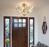 Skyacm 2025 nouveau Design cristal fleur plafonnier lumière luxe moderne salon chambre plafonnier