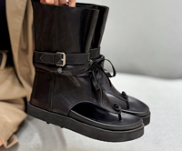 Sandales montantes à talon compensé pour filles, collection été 2026, couleur unie, pour petites et grandes filles