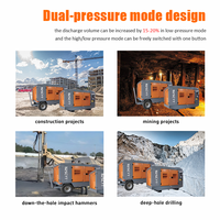 Compresseur d'air à vis électrique portable YiBang 90 kW 13 m³/min 14,5 bars 380 V, compatible avec marteaux de 3,5 pouces/4 pouces