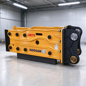 SOOSAN SB70 Heavy Duty Top Type Hydraulic Rock Breaker Hammer 135mm Chisel for 16-21 Ton Excavator Mining Construction - Product Image 1