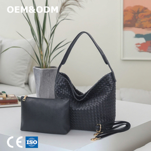 Set di Borse Tote in Pelle Vegana Intrecciata Fatte a Mano, Borse a Spalla e Borsette da Donna 3131 - Product Image 1