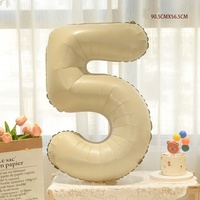 Ballons en aluminium de 32 pouces pour anniversaire, ballons en feuille d'aluminium numérotés de 0 à 9, couleur crème, décoration de fête d'anniversaire pour enfants et adultes, vente en gros