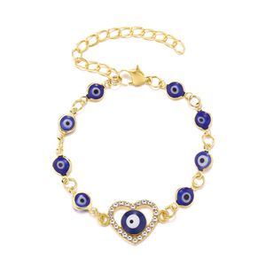 Gaby Devil Eyes Bracelet à breloques Zircon Elements Bracelet de cheville réglable plaqué or Nouvelle vente en gros Mode pour les fêtes de fiançailles - Product Image 5