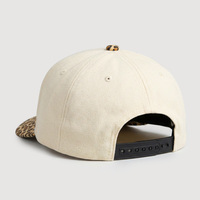 Casquette de baseball bicolore en coton de qualité supérieure, style A-frame à 5 panneaux, avec lettres 3D, imprimé léopard, visière et logo brodé personnalisé, fermeture snapback