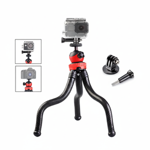 Trépied flexible en silicone pour appareil photo numérique, fixation portable à verrouillage par torsion pour GoPro, 1 section - Product Image 1