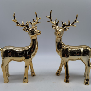 Adorno Navideño <span class=keywords><strong>de</strong></span> <span class=keywords><strong>Reno</strong></span> <span class=keywords><strong>de</strong></span> Cerámica, Decoración para el Hogar, Figura Decorativa para Mesa - Product Image 2