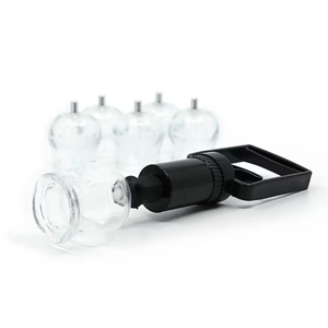 Ensemble de ventouses Offres Spéciales de haute qualité Nouveau type 12 pièces sans feu RUBON VERRE <span class=keywords><strong>CUPPING</strong></span> avec un ensemble de ventouses en verre de pompe - Product Image 3