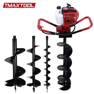 Tmaxtool 62cc yüksek kaliteli bahçe aletleri benzinli toprak burgu matkap makinesi kazma delikleri