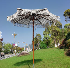 Paraguas tejido de 2M, sombrilla de cuerda, sombrilla de macramé de doble polea de acero inoxidable - Product Image 1