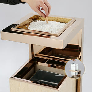 Poubelle pour hôtel hall d'accueil commercial vertical en acier inoxydable centre commercial Poubelle pour hôtel hall d'accueil Couloir avec <span class=keywords><strong>cendrier</strong></span> - Product Image 3