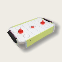 SCVIBE Table de Air Hockey Mini 2 Joueurs en MDF – Jeu de Combat Sportif Interactif de Bureau pour le Plaisir Familial et les Salles de Pause au Bureau