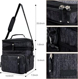 Muestra Gratuita de Bolsa Térmica Grande para Picnic con Aislamiento Térmico, Personalizable, de 30L, para Transporte de Alimentos, Parrilla, Compras y Viajes - Product Image 3