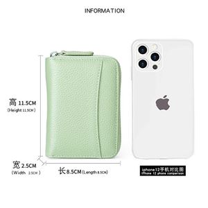 Women Travel Luxury Genuine Leather Accordion <b>Wallet</b> With Zipper Slim Minimalist Rfid Blocking <b>Card</b> <b>Holder</b> <b>Wallet</b> - Product Image 5