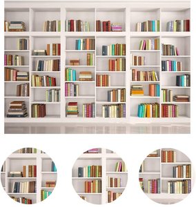 Bibliothèque d'intérieure en cuir, bon arrière-plan de bureau, pour <span class=keywords><strong>conférence</strong></span> vidéo, fête rétro - Product Image 5