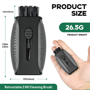 Portable 2-in-1 <b>Golf</b> Club Cleaning Brush Red And Gray Plastic Mini Brush For <b>Golf</b> Equipment Maintenance - Product Image 3