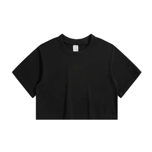T-shirt gris mignon en coton pour <span class=keywords><strong>femme</strong></span> avec logo personnalisé COLOGND coloré XS taille décontracté court vêtements d'été - Product Image 4