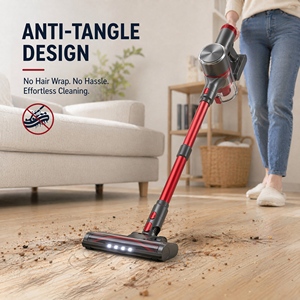 PV8Plus Cordless Stick Vacuum Cleaner <b>Brush</b> Motor HEPA Filter LED Light Rechargeable Handheld Vacuum For Home Pet Hair - Product Image 2