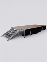 Scène à 4 pieds, plateforme de scène portable en aluminium, facile à installer, passerelle pour événements