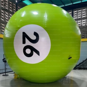 Balle de billard géante gonflable personnalisée de 4 m avec éclairage LED, balle de billard numérotée pour club de billard/publicité d'événements/décoration de salle/promotion - Product Image 2