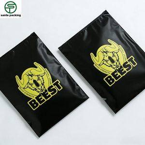 Reusable Black Matte CPE Zipper <b>Bag</b> with Recycled Materials for Shoes & Clothing Packaging <b>Transparent</b> Frosted Design - Product Image 6