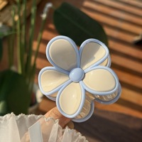 Pince à cheveux brillante Liwu grande taille 8 cm en résine hawaïenne, motif floral Hibiscus Plumeria Frangipani, pour la plage