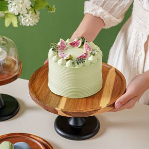 Ruichang Acacia Wood Multi Tiered Tray Round Dessert Display <b>Stand</b> Wedding Cake Plate Three Tiered Serving Tray - Product Image 2