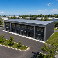 Bâtiment Commercial Moderne et Durable en Acier, Prêt pour l'Énergie Solaire, pour Bureaux, Ateliers, Entrepôts et Espaces de Vente au Détail