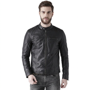 Nueva Chaqueta de Motociclista de Cuero Auténtico para Hombre, Elegante, Moderna y Duradera para Motociclistas y Hombres a la Moda - Product Image 1