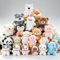 Peluches de 8 pouces en gros, animaux en peluche personnalisés pour machine à griffes, adorables peluches douces, poupées à attraper, cadeau pour enfants