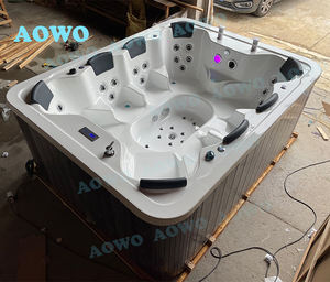 Bain à remous chinois autoportant, spa extérieur balboa jets yacuzzi spa piscine pour 8 personnes extérieur rotomollé, bain à remous couché spa - Product Image 3