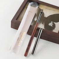 Ensemble de stylos de manucure professionnels en gel acrylique de luxe avec manche en bois, pinceau liner ovale en nylon pour techniciennes ongulaires